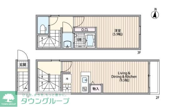 マーレ十条の物件間取画像