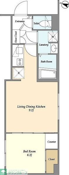 ウェルスクエアイズム千川IIの物件間取画像