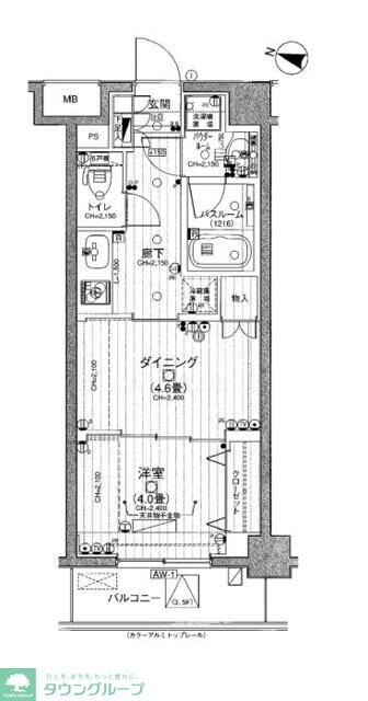 日神デュオステージ蓮根の物件間取画像