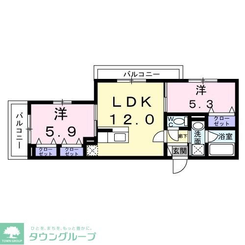 ヴィレッジ キールの物件間取画像