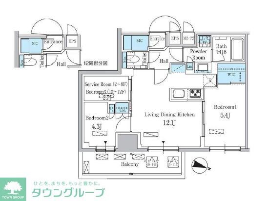 パークアクシス板橋本町ステーションゲートの物件間取画像