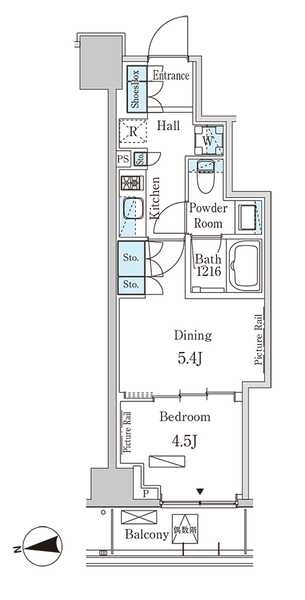 パークアクシス三番町の物件間取画像