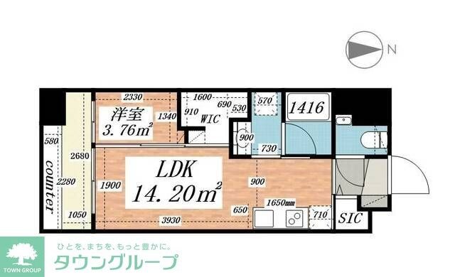 パークルール大手町の物件間取画像