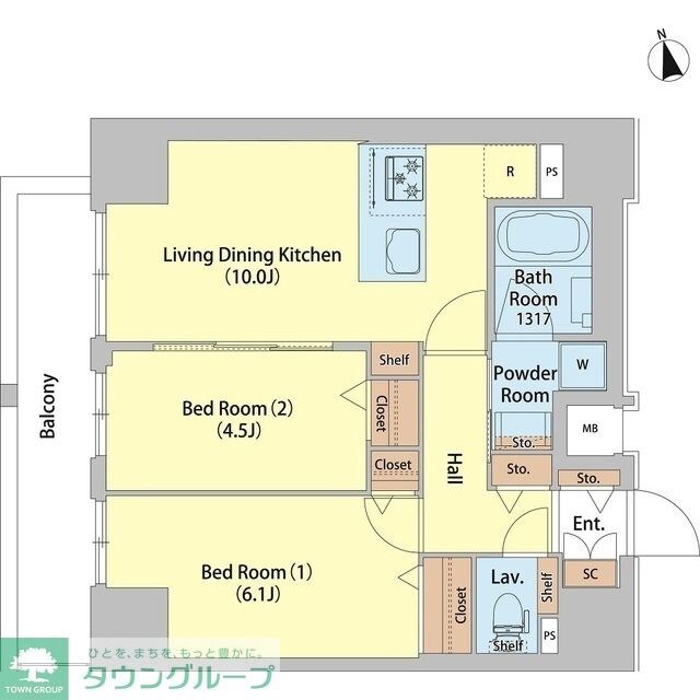 SAION町屋の物件間取画像