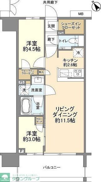 クレヴィア上野入谷の物件間取画像
