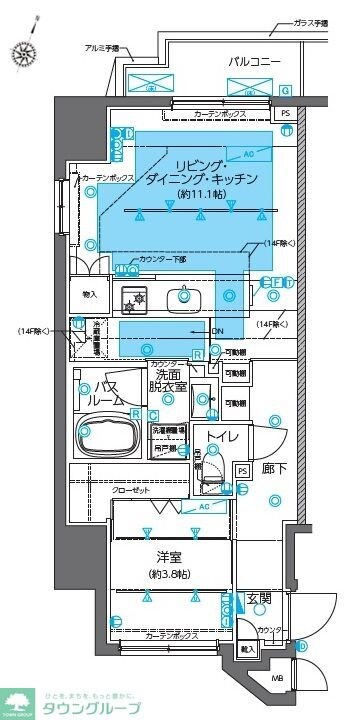 ZOOM神田の物件間取画像