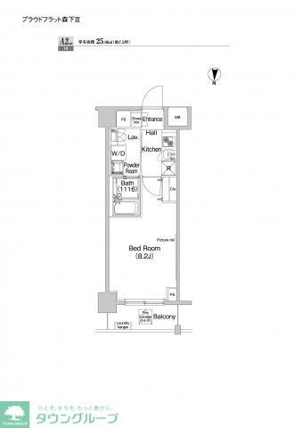 プラウドフラット森下IIIの物件間取画像