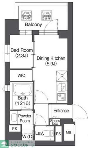コンフォリア森下サウスの物件間取画像