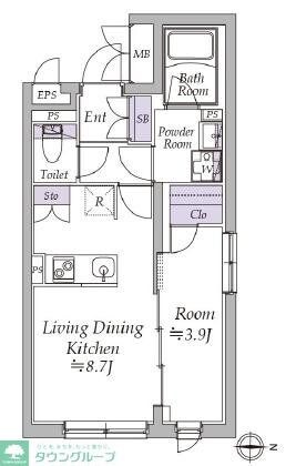 アトリオフラッツ日暮里の物件間取画像