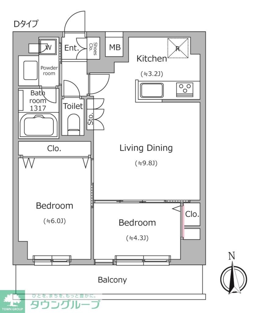 ドゥーエ南千住の物件間取画像
