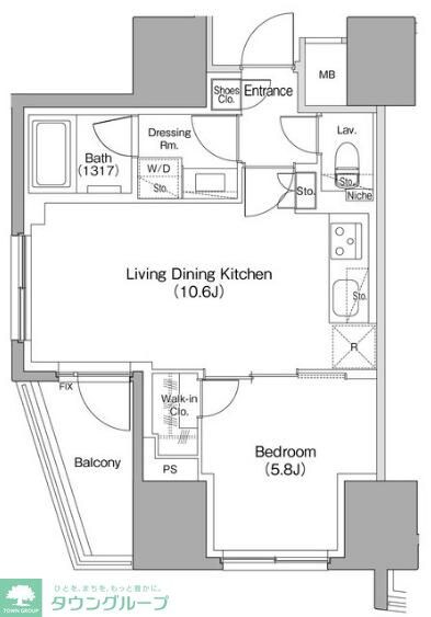 ザ・パークハビオ本郷菊坂の物件間取画像