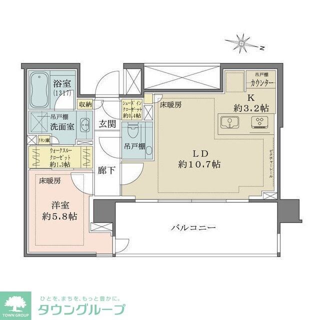 ザ・パークハウス千代田六番町の物件間取画像