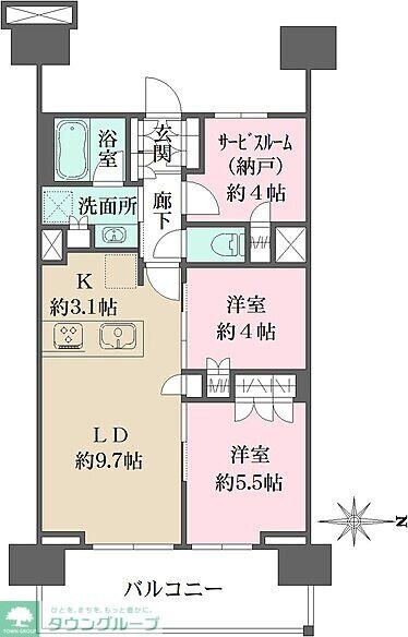 ザ・パークハウス亀戸九丁目の物件間取画像