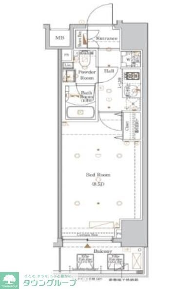The Log日本橋の物件間取画像