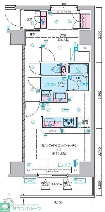 GENOVIA本所吾妻橋skygardenの物件間取画像