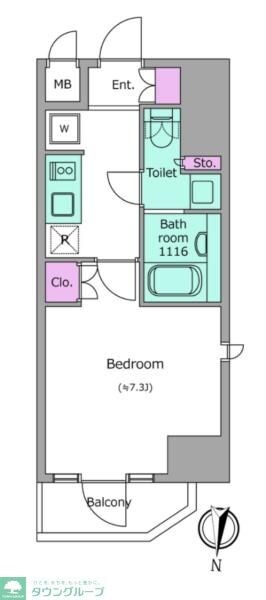 ドゥーエ日暮里の物件間取画像