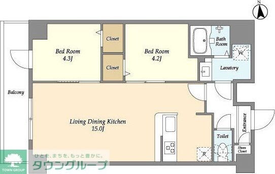 コンフォリア西尾久の物件間取画像