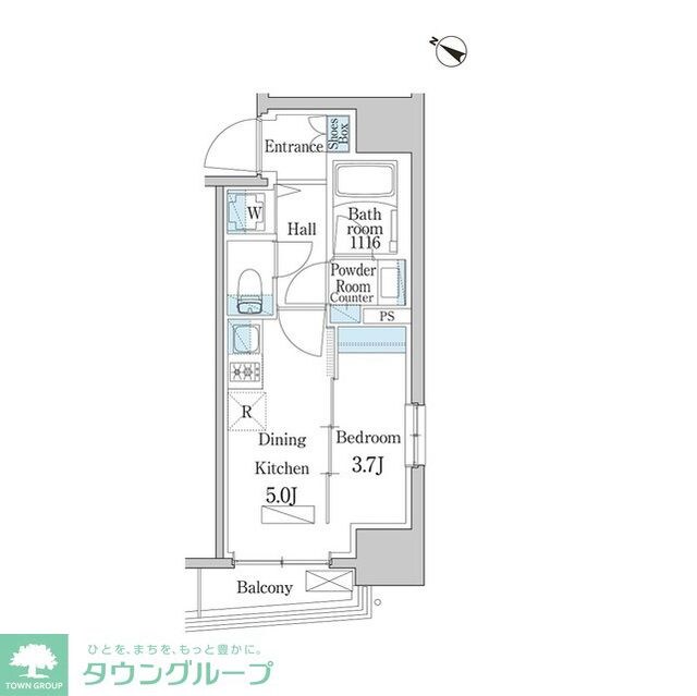 デュオフラッツ日本橋水天宮の物件間取画像