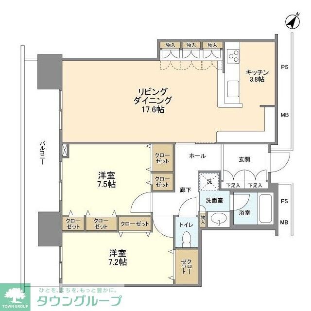 リガーレ日本橋人形町の物件間取画像