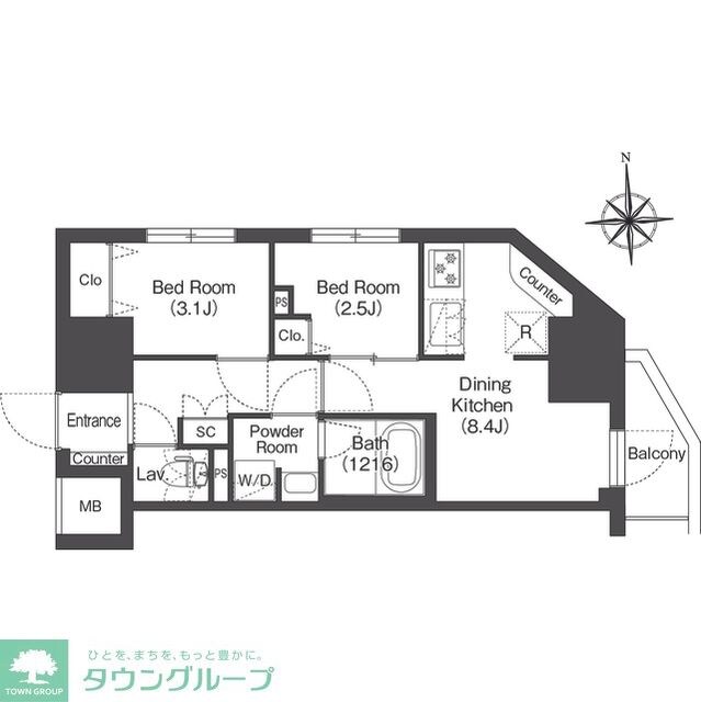 コンフォリア・リヴ木場の物件間取画像