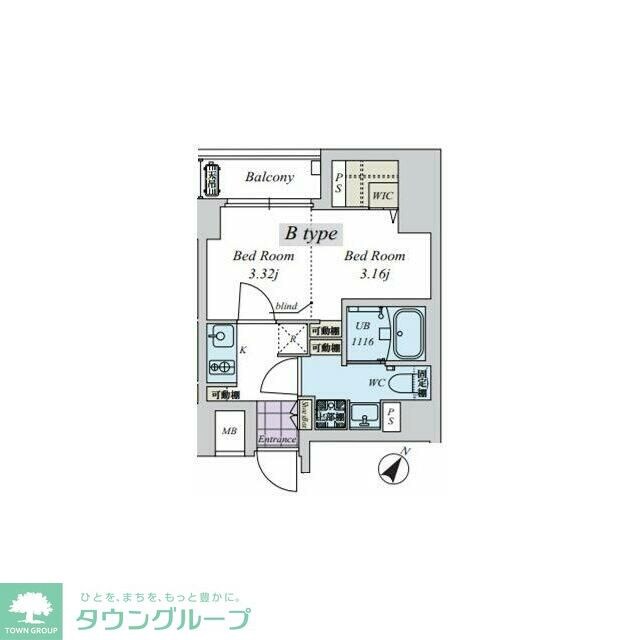 CREAL日本橋浜町の物件間取画像