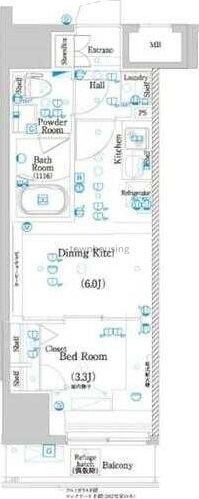 ラフィスタお花茶屋の物件間取画像