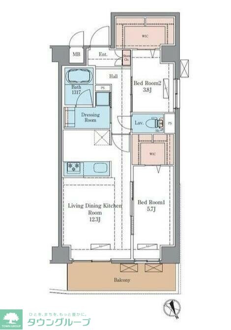 ラグゼナ平井サウスの物件間取画像