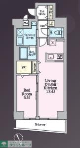 ラグゼナ平井サウスの物件間取画像