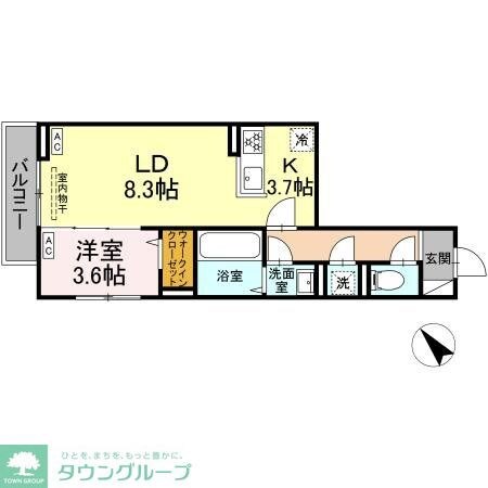 (仮)D-ROOM白鳥4丁目の物件間取画像