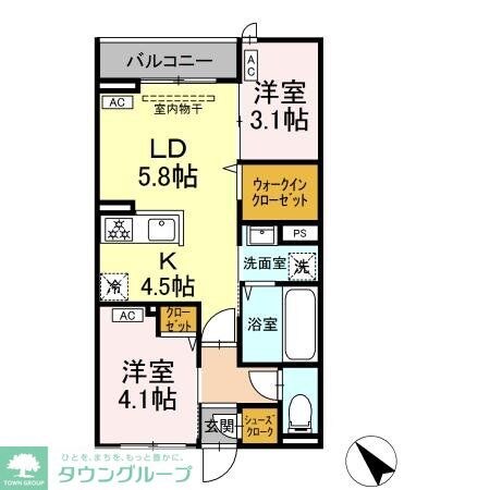 (仮)D-ROOM白鳥4丁目の物件間取画像