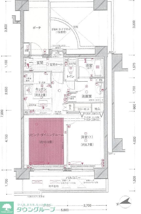 フラッツ上野入谷南公園の物件間取画像