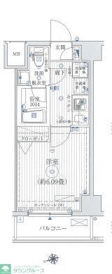 リライア東京イーストレジテンスの物件間取画像