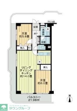 新小岩ガーデンハイツの物件間取画像