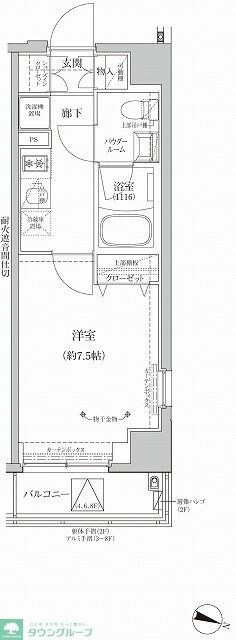 RELUXIA両国IIの物件間取画像