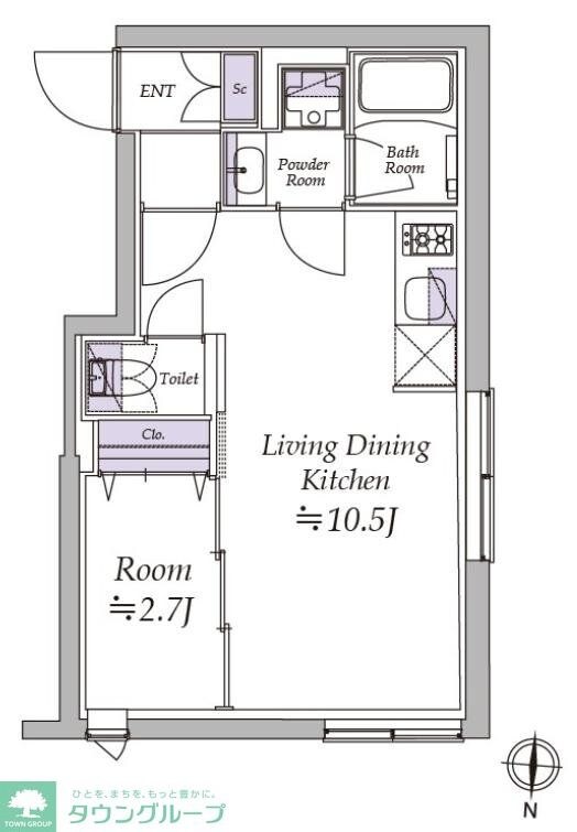 アトリオフラッツ清澄白河の物件間取画像