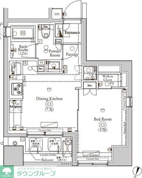 BPRレジデンス神田富山町の物件間取画像