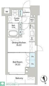 バウスフラッツ日本橋馬喰町の物件間取画像