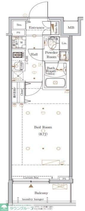 The Log日本橋の物件間取画像