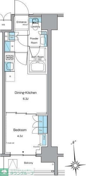 ルフォンプログレ上野稲荷町の物件間取画像