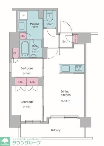 ドゥーエ菊川の物件間取画像