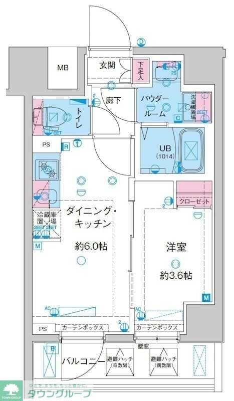 GENOVIA鐘ヶ淵の物件間取画像