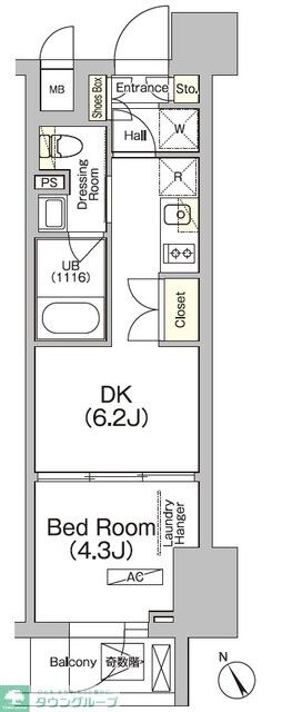 JPnoie門前仲町の物件間取画像