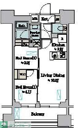 Brillia ist 墨田曳舟の物件間取画像