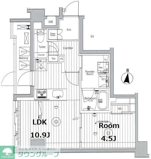 メイクス東向島IIの物件間取画像