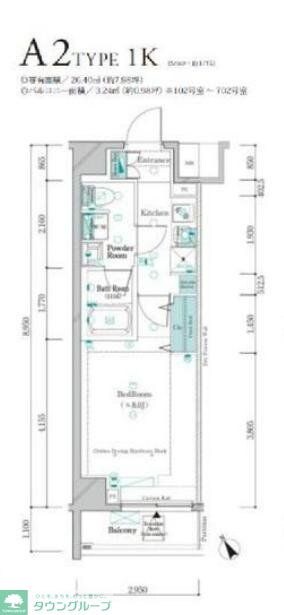 ガリシア四ツ木テラスの物件間取画像