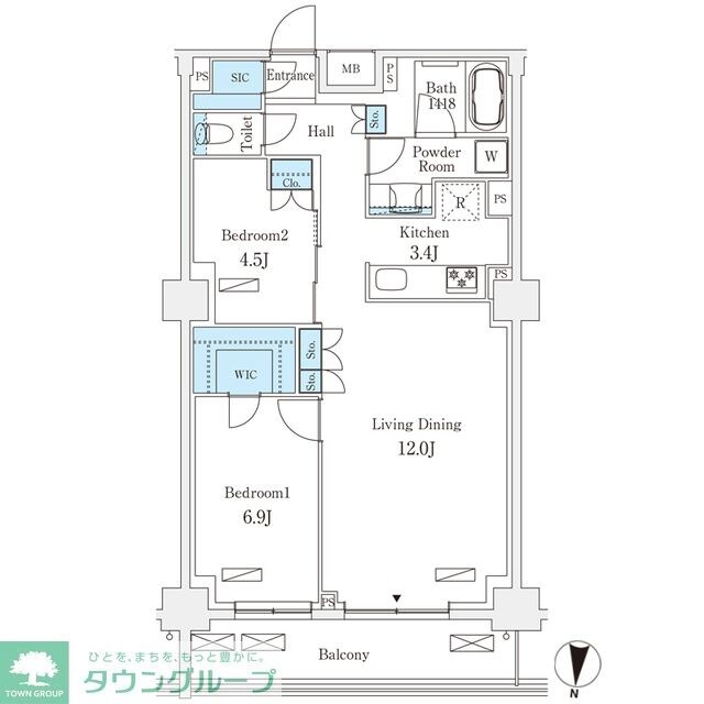 フロンティアレジデンス錦糸公園の物件間取画像