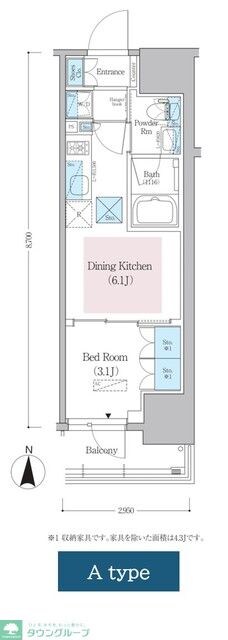 アーバネックス蔵前レジデンスの物件間取画像