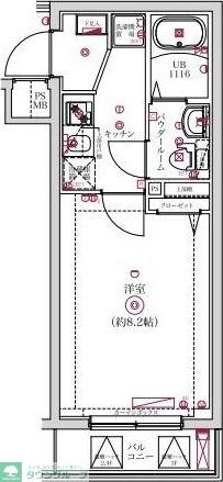 レンティーヴァ綾瀬の物件間取画像