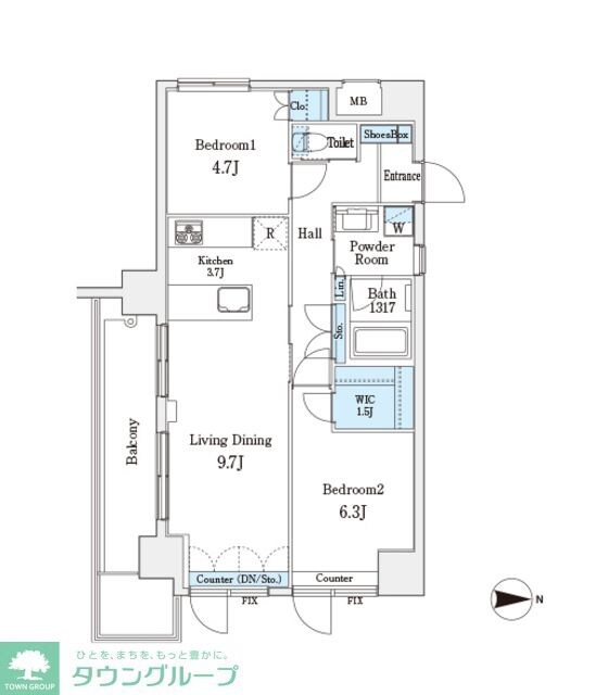 パークキューブ小岩の物件間取画像