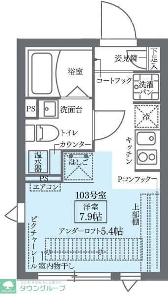 COCOCUBE北千住の物件間取画像